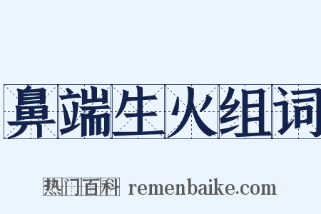 鼻端生火组词是什么意思的图片